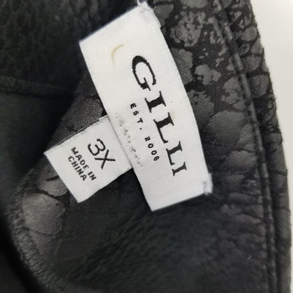 Gilli Black Textured Women's Mini Skirt Size 3X - Picture 4 of 6